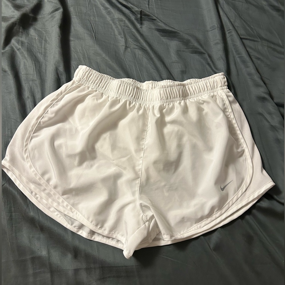 Nike White Women's Athletic Running Shorts with Elastic Waist